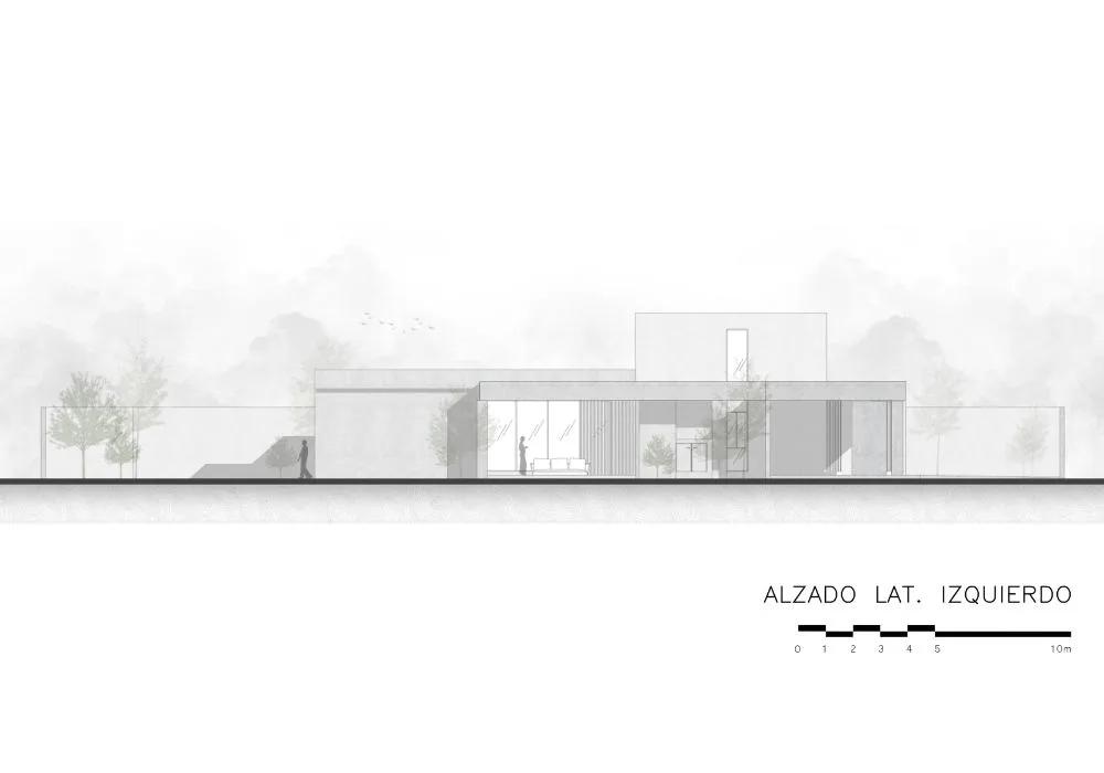 Plano Alzado L. Izquierdo del proyecto Casa GL