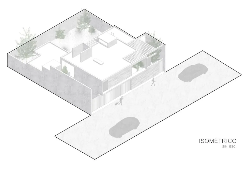 Plano Isométrico del proyecto Casa Arenal