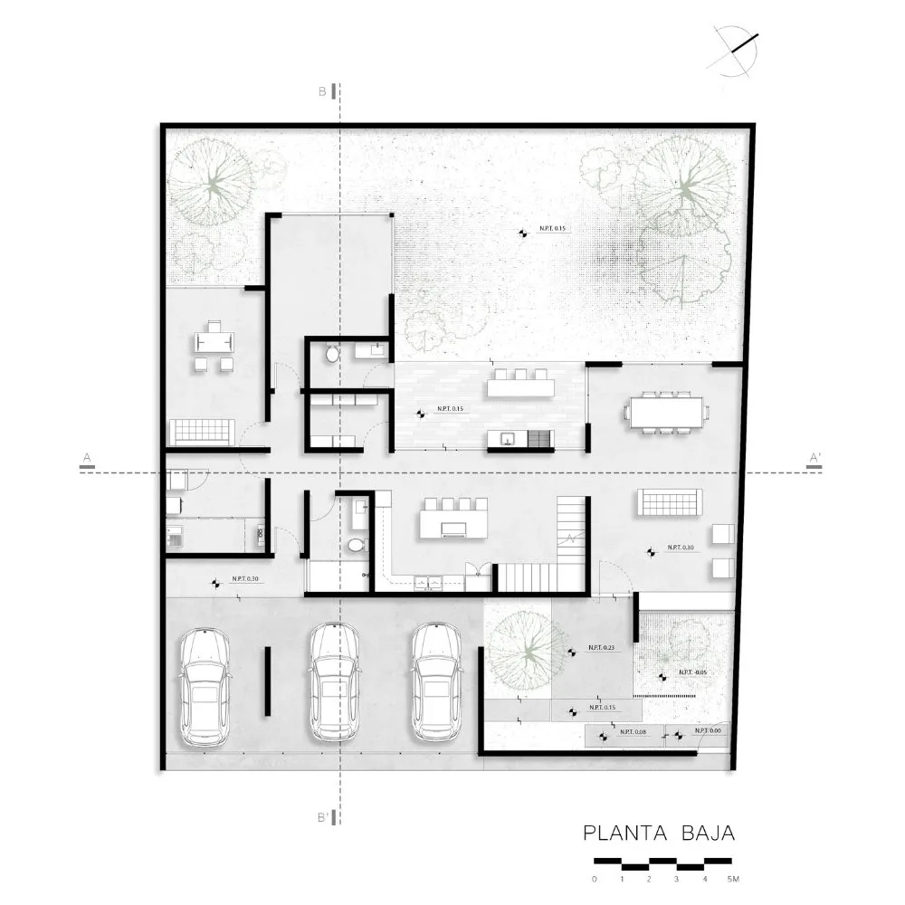 Plano Planta Baja del proyecto Casa Arenal