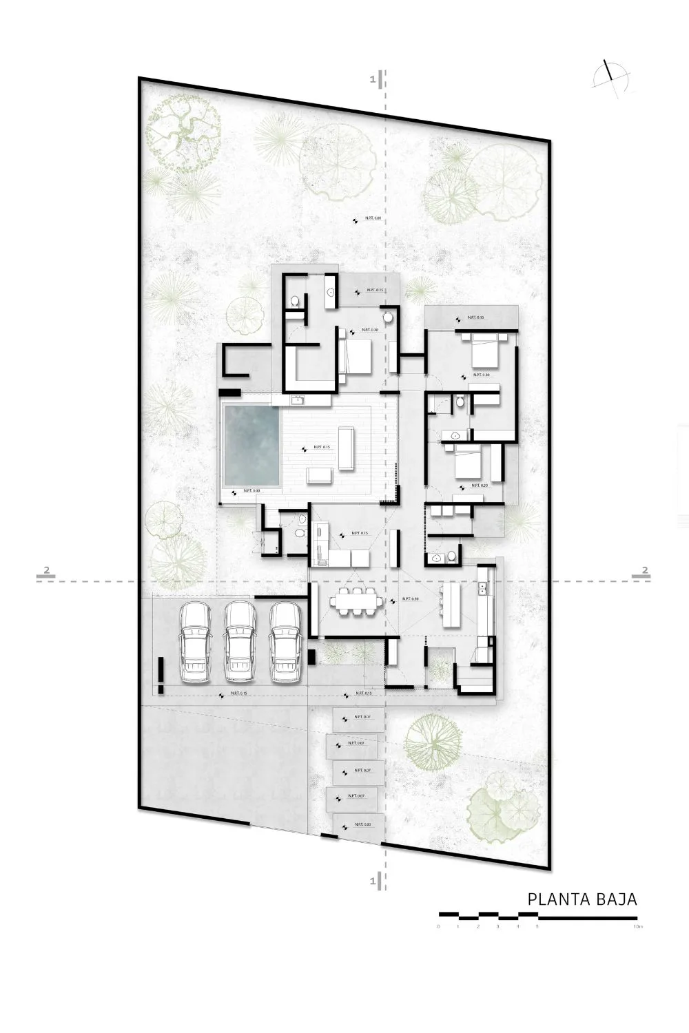 Plano Planta Baja del proyecto Casa GL