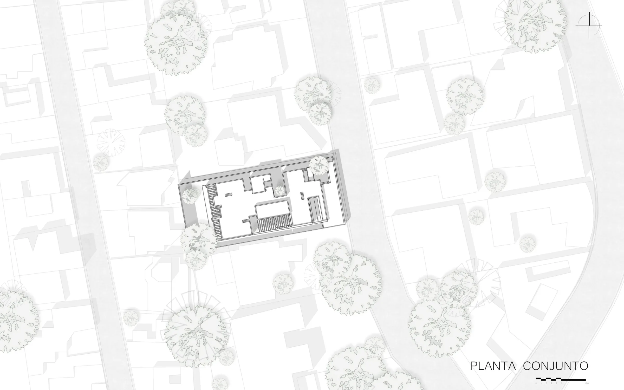 Plano Planta Conjunto del proyecto Casa DM
