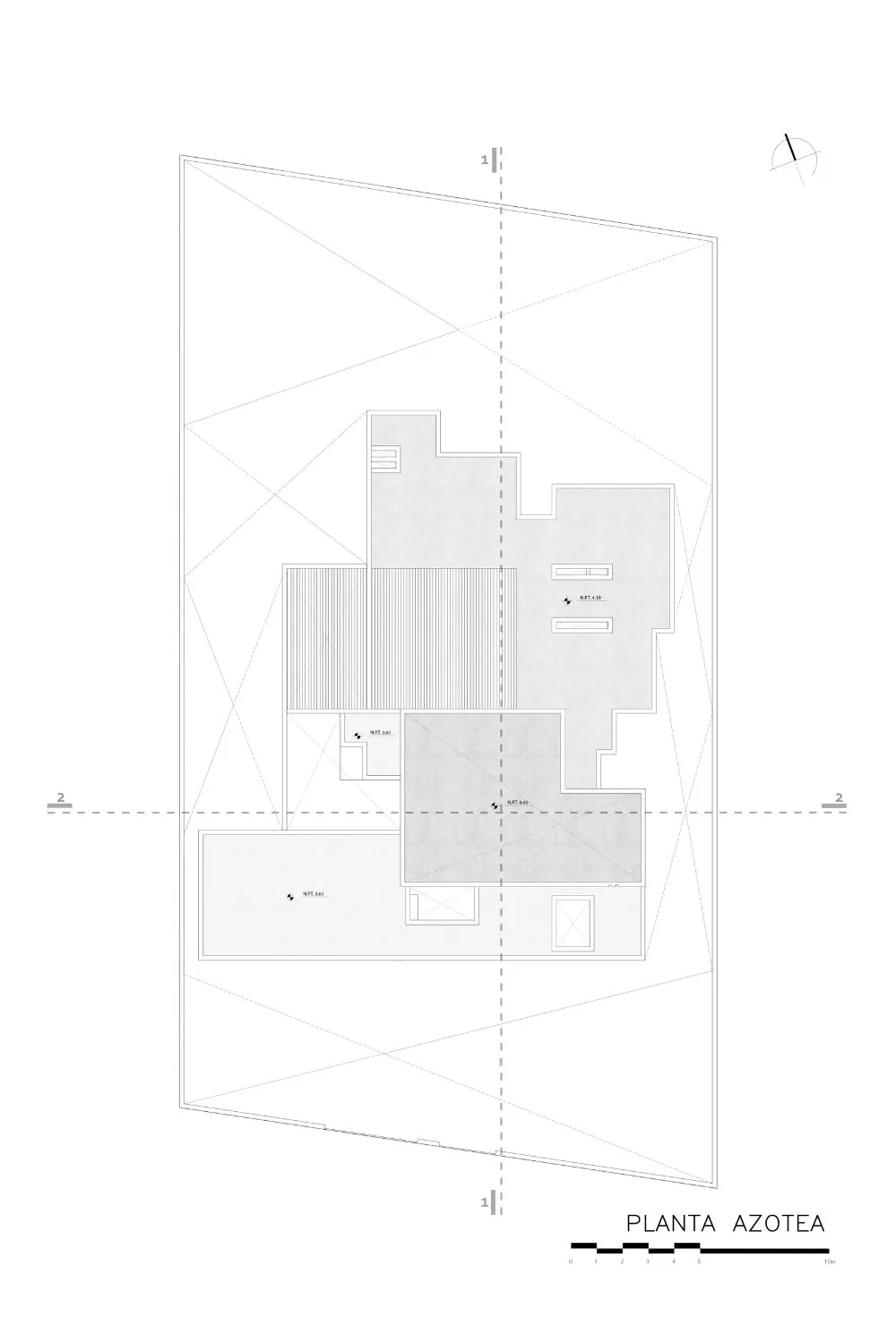 Plano Planta Azotea del proyecto Casa GL